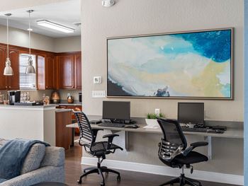 Business center and conference room